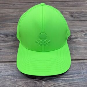 G/FORE Mens Golf Hat Neon Green Gecko Skull & T's Snapback Cap GMH000117 NEW
